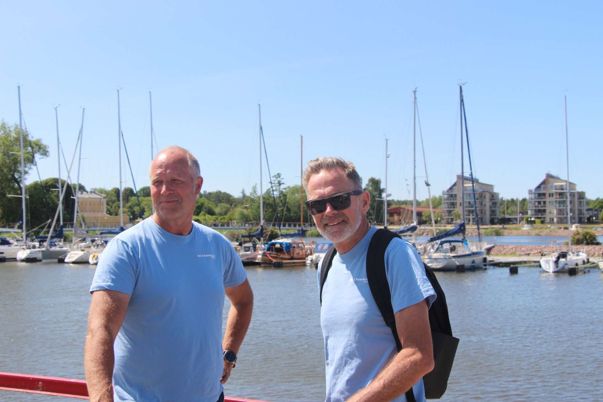 Arrangörerna Peter Jonsson och Jan Stål tycker att Mariestads kommun och Mitt Mariestad har lyckats bra med premiären av båt- och hamnfestivalen.