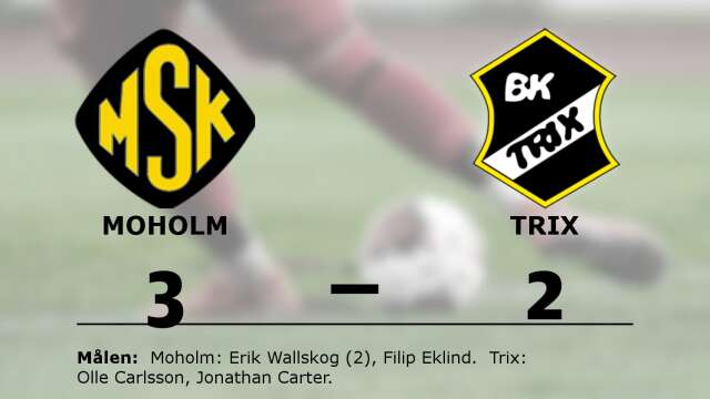 Moholms SK vann mot BK Trix