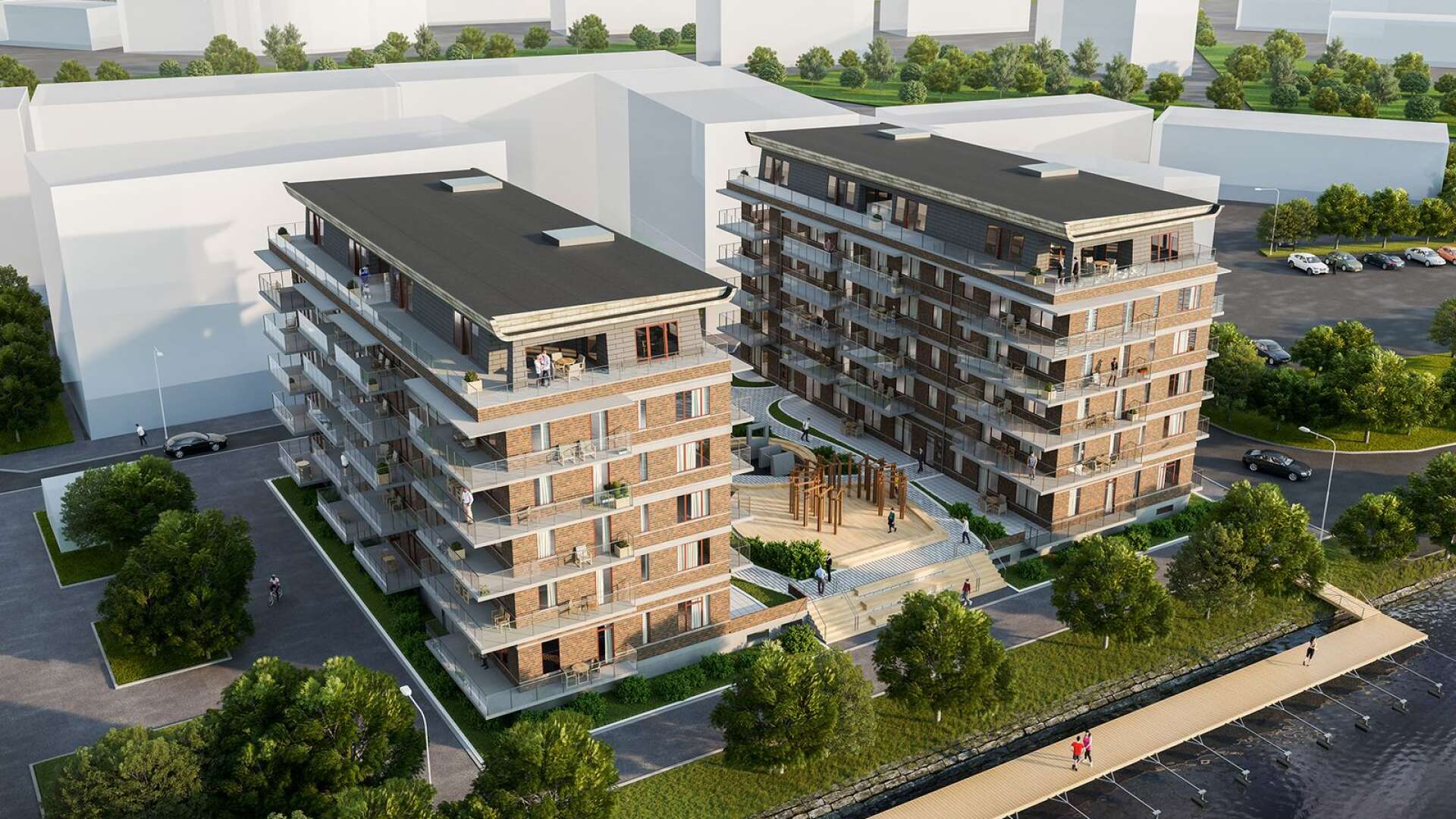 Det senaste byggprojektet vid Bryggudden i Inre hamn, Karlstad, ska stå färdigt till hösten 2019.