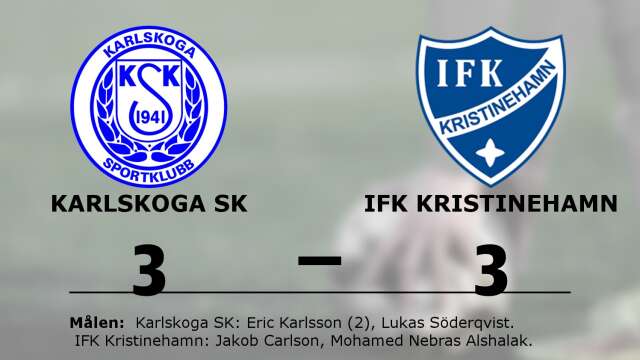 Karlskoga SK spelade lika mot IFK Kristinehamn Fotboll