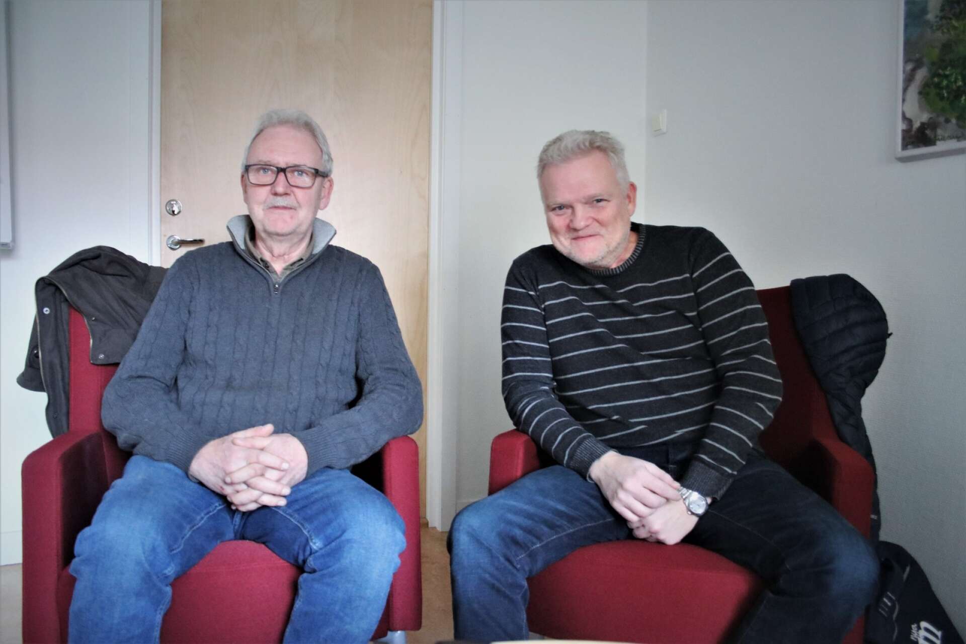 Michael Karlsson (M), till höger, kommer att ta mycket hjälp av Lars Ottosson (C), till vänster, och övriga Allianskollegor.