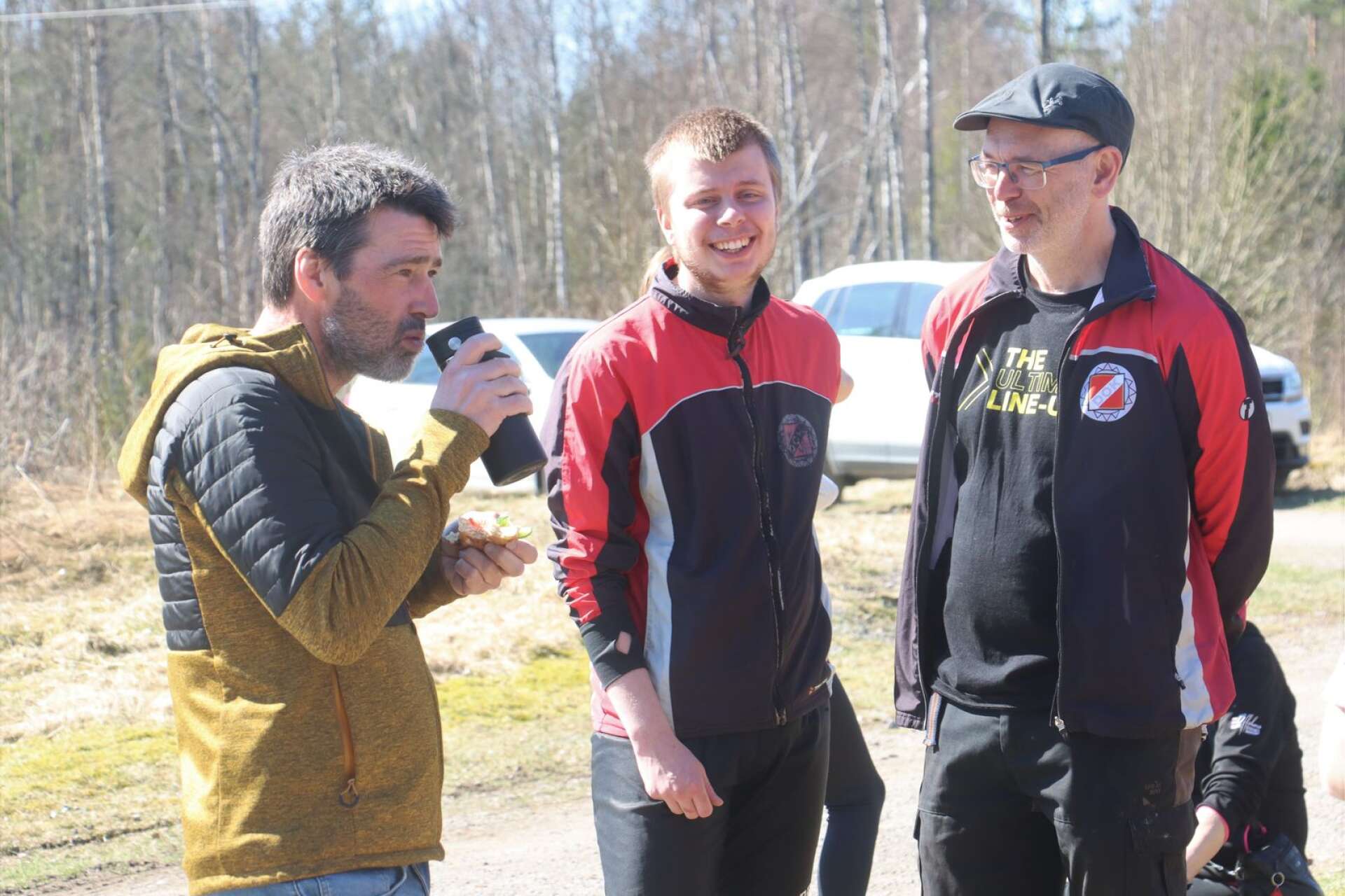Håkan Lindberg, Marcus Nylén och tävlingsledaren Patrik Nylén.