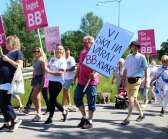 Demonstration mot nedläggningen av förlossningsavdelningen i Karlskoga