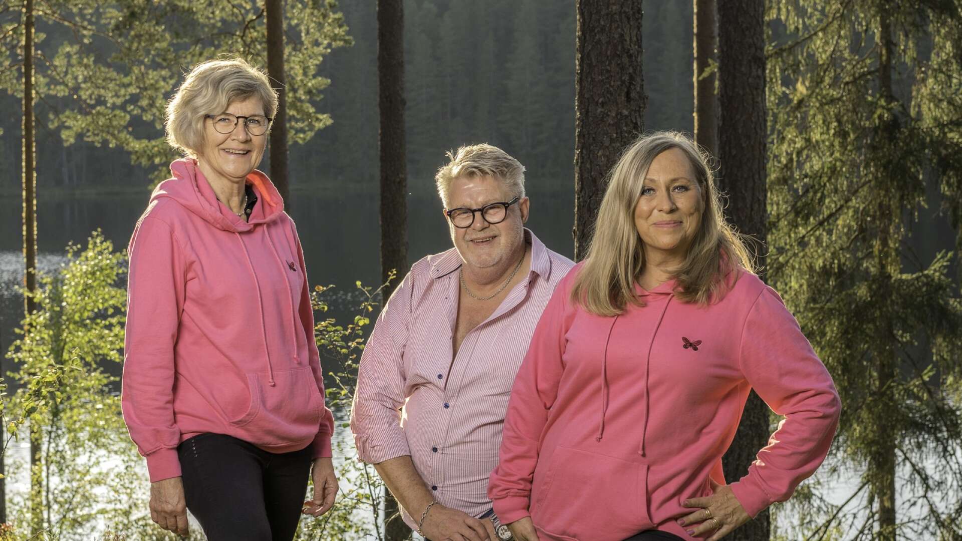 Maj-Britt Ahlkvist, Bosse Strömstedt och Birgitta Svensson i Three Pink Friends.