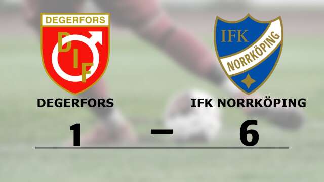 Degerfors IF Junior förlorade mot IFK Norrköping
