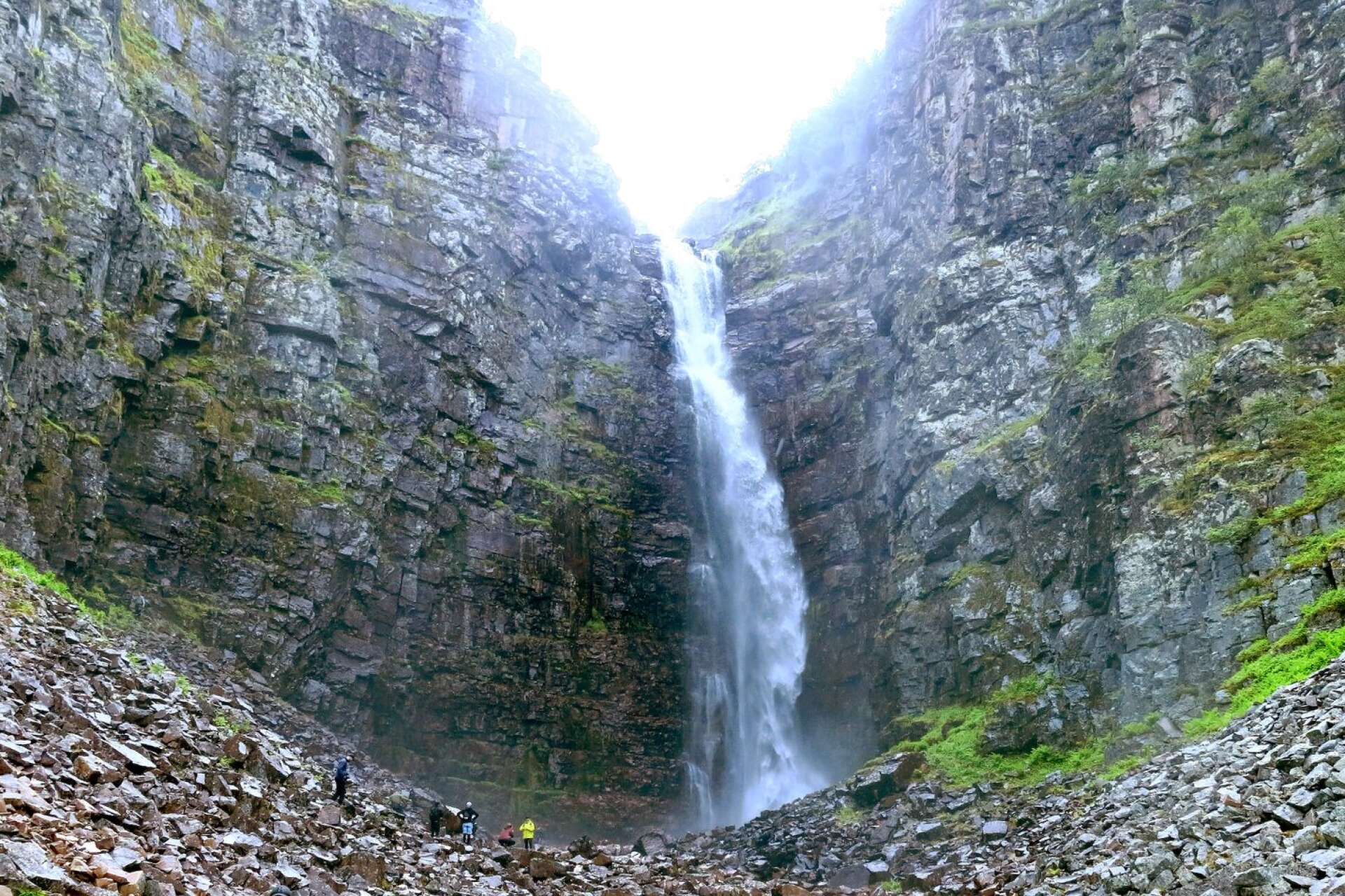 Njupeskärs vattenfall är ett av Sveriges högsta.
