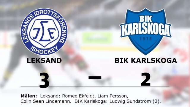 Leksands IF vann mot BIK Karlskoga Junior