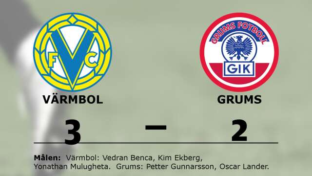 Värmbols FC vann mot Grums IK Fotboll
