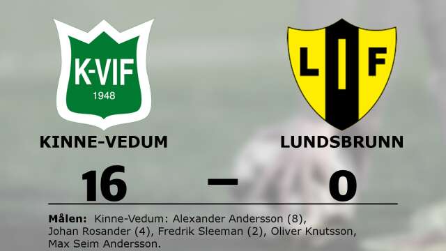 Kinne-Vedums IF vann mot Lundsbrunns IF