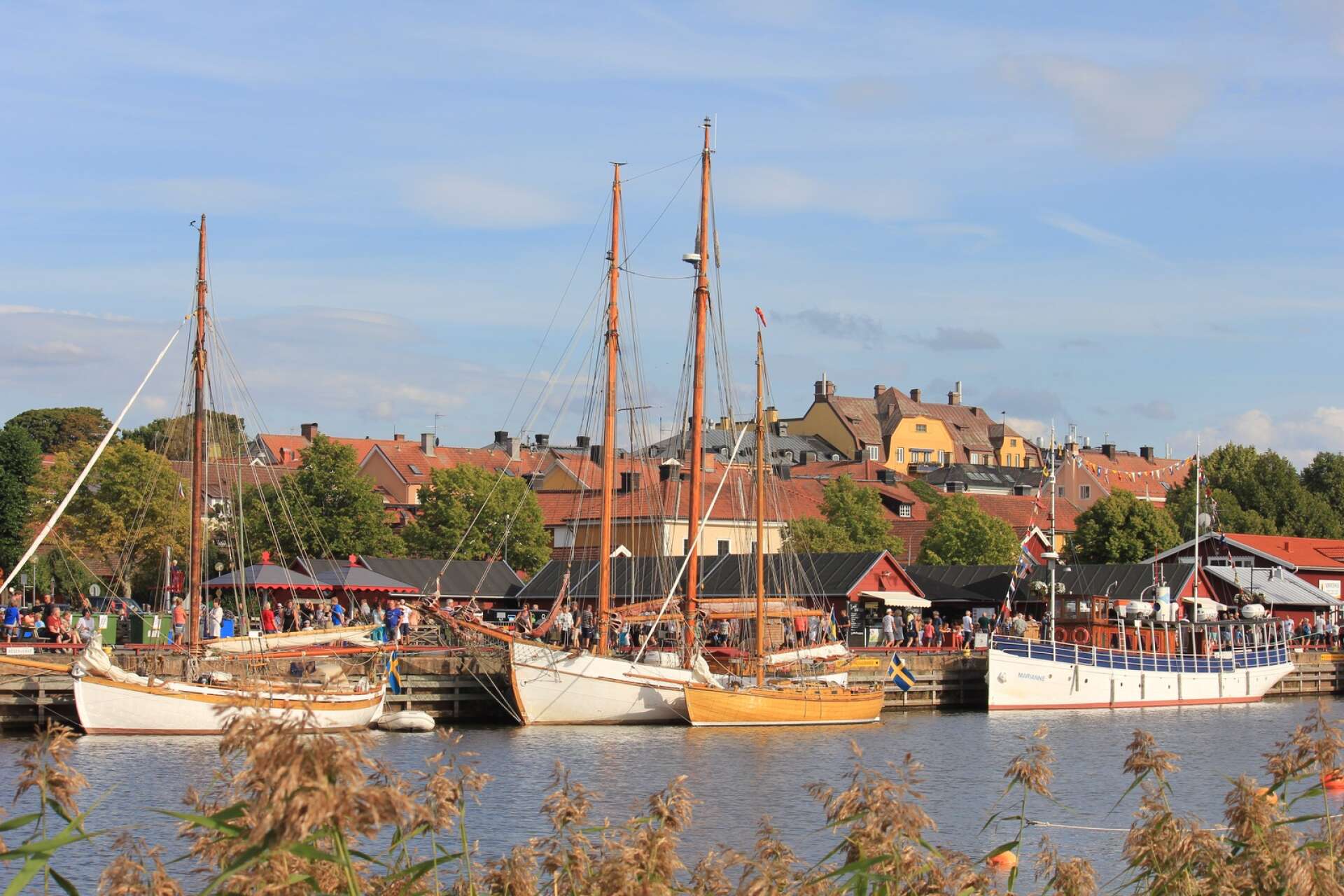 I juni blir det festligt i hamnen i Mariestad när det fokuseras på båtar och musik i dagarna två. Arkivbild.