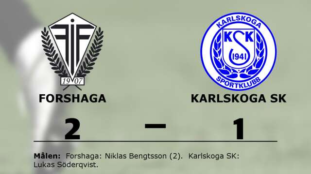 Forshaga IF Fotboll vann mot Karlskoga SK