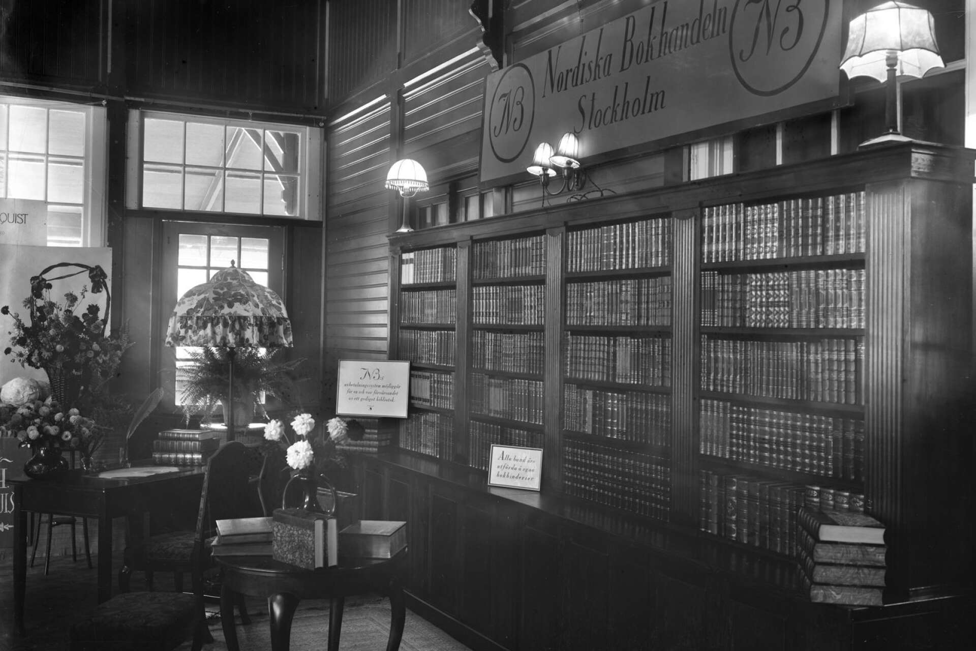 Här ställde Nordiska bokhandeln ut 1928.