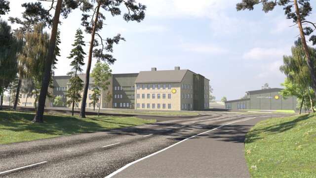 Den nya Färjestadsskolan börjar byggas sommaren 2020. Illustration: Sweco
