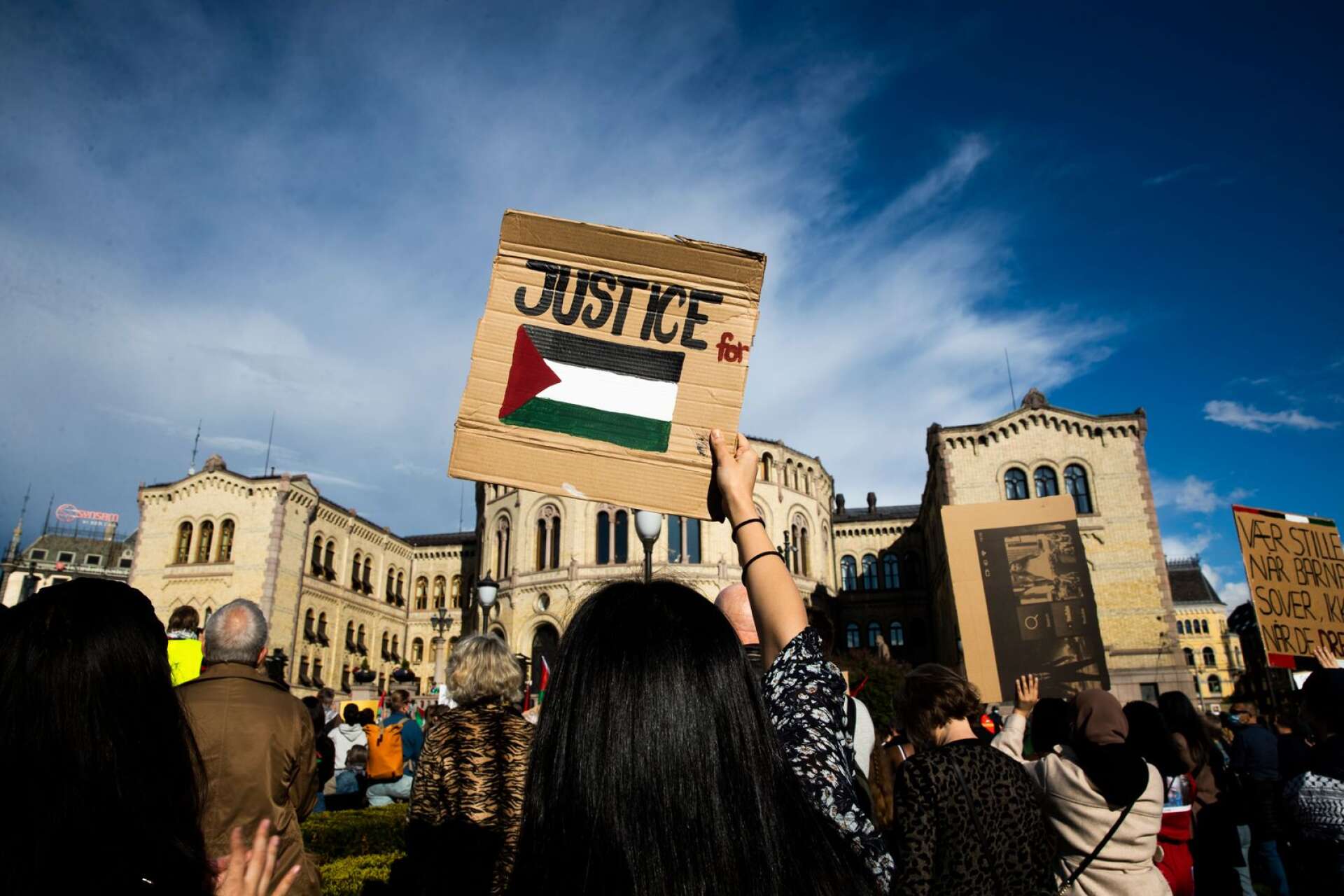Demonstration för Palestina i Norge. Arkivbild.