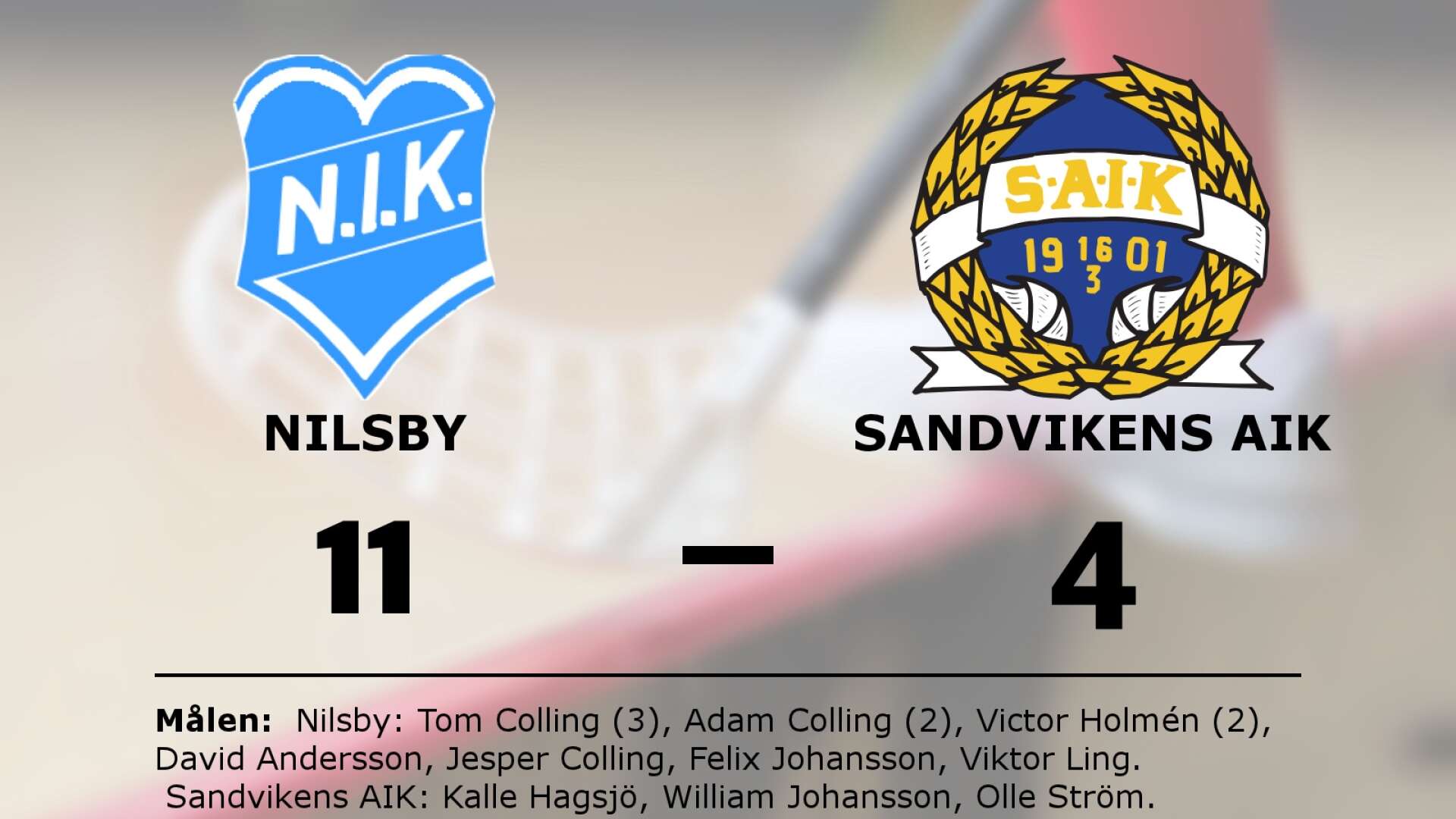 Nilsby IK vann mot Sandvikens AIK