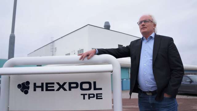 Thomas Nilsson, platschef för Hexpol i Åmål, berättar om en kommande storsatsning på anläggningen. 