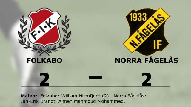 Folkabo IK spelade lika mot Norra Fågelås IF