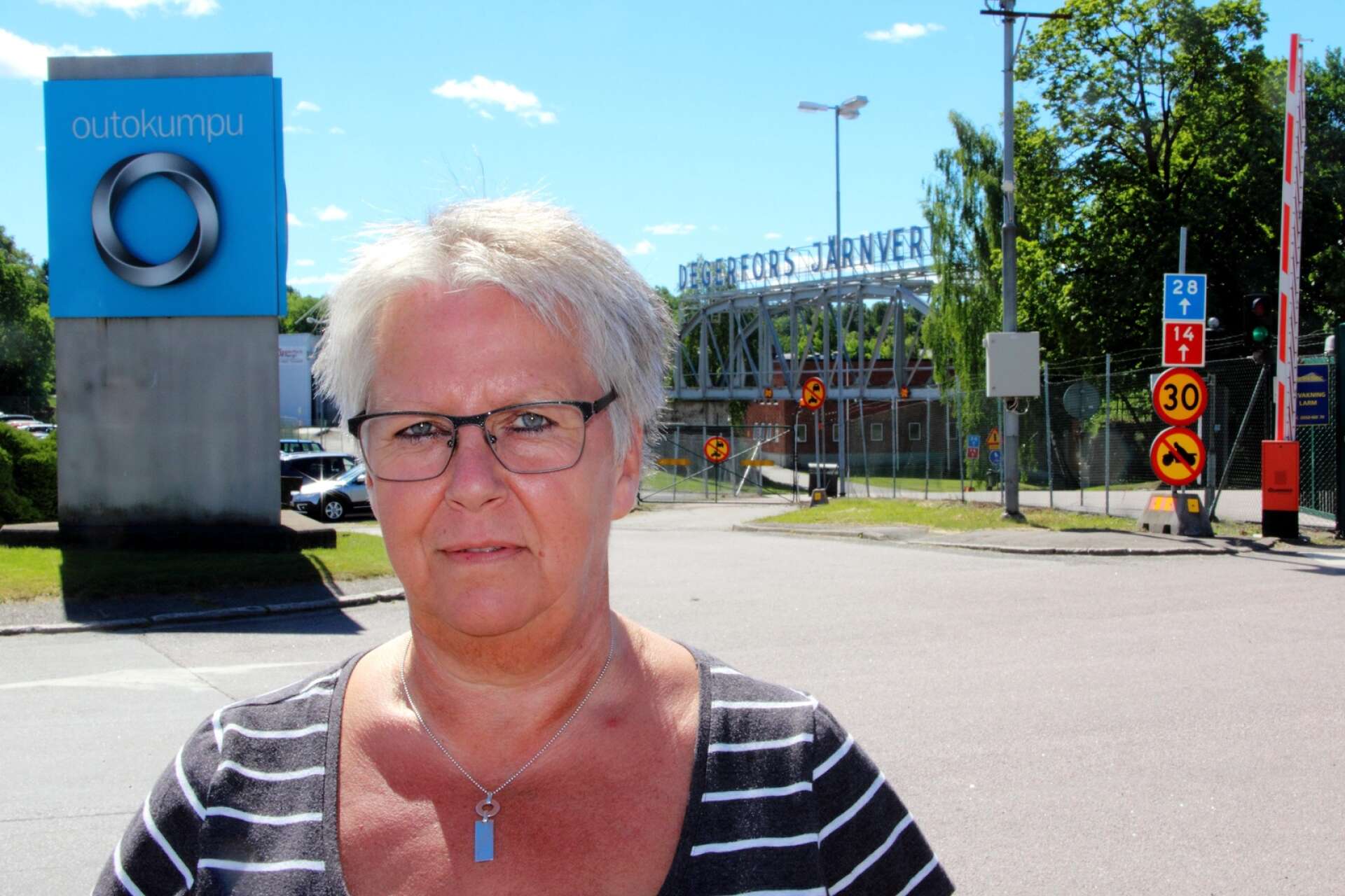 Anette Blom, ordförande personalföreningen Järnbruksklubben vid järnverket i Degerfors.