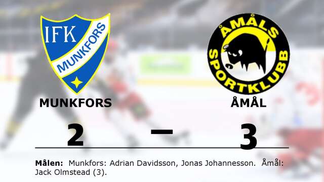 IFK Munkfors förlorade mot Åmåls SK