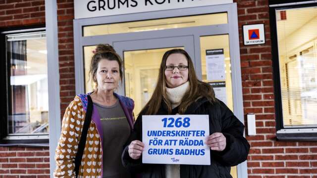 Monika och Idun Hermansson vill inte att Grums ska bli utan badhus. 1 268 personer har på en dryg vecka skrivit under på att kommunen fortsatt ska ha ett badhus.