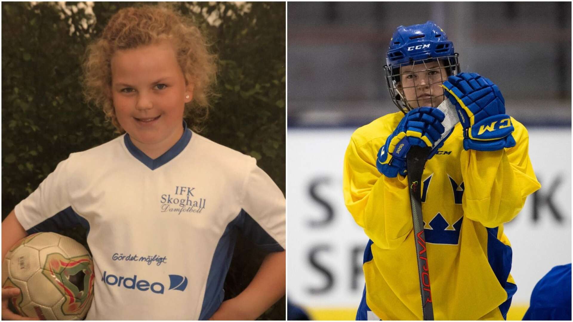 Emma Murén bytte fotboll mot hockey och spelar nu i landslaget. 