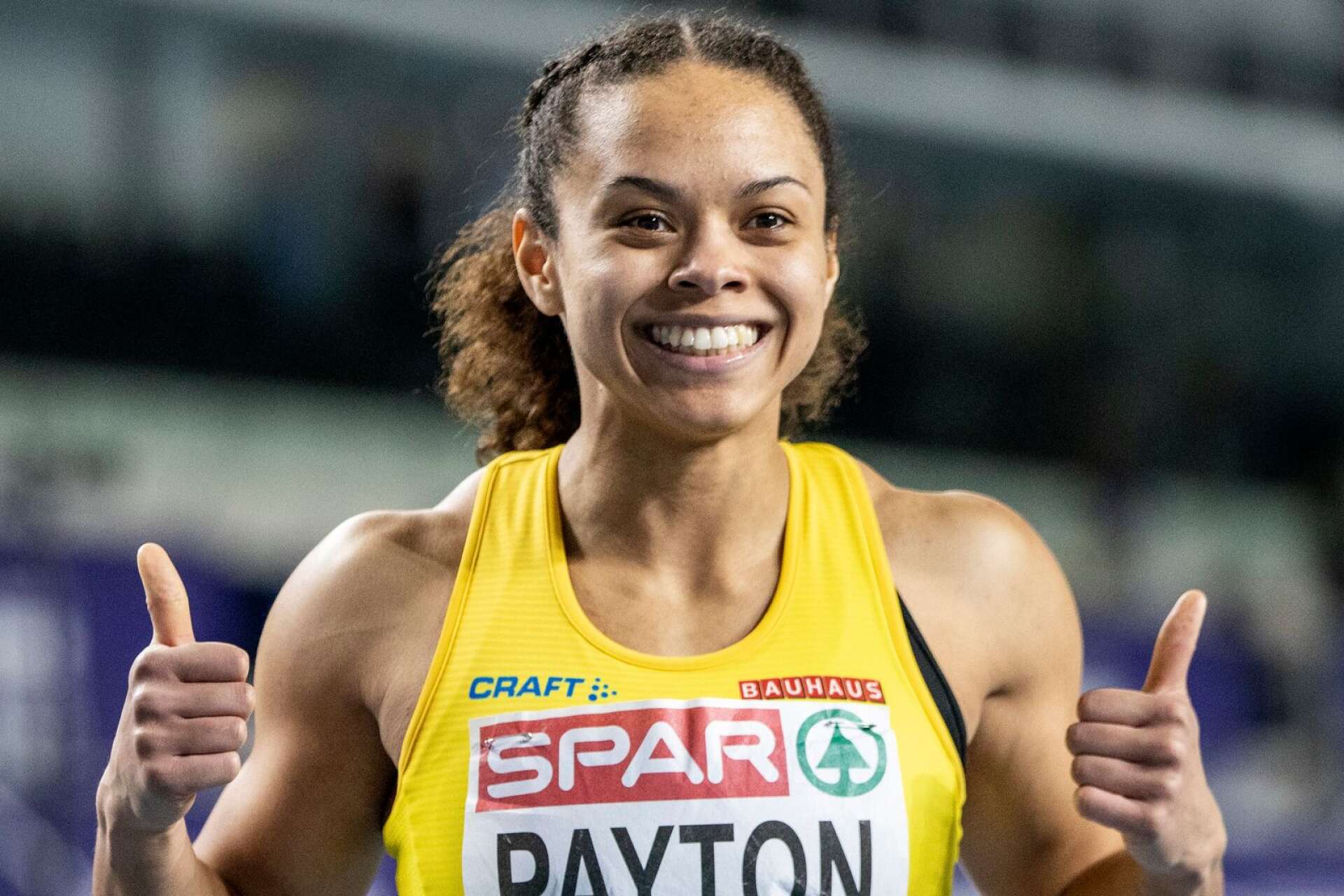Claudia Payton tog andra raka guldet på 60 meter på inomhus-SM. Arkivbild.