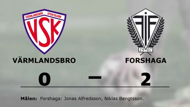 Värmlandsbro SK förlorade mot Forshaga IF Fotboll