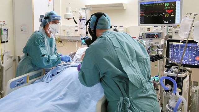 Sex covid-patienter vårdas på sjukhus.