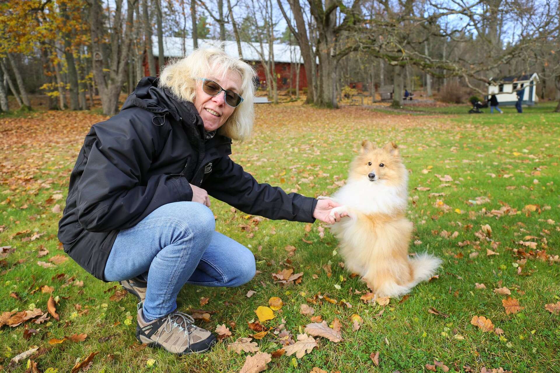 Championhunden Antons päls kräver 40 minuters borstning i veckan, och egentligen föredrar Anita hundar med lättskött päls. Men Anton valde hon med hjärtat, berättar hon.