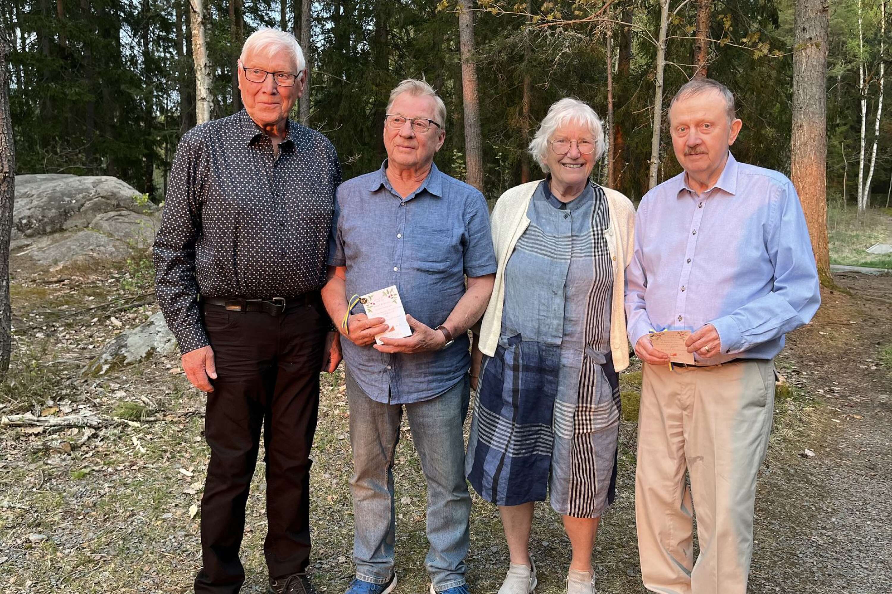 Rune Gustavsson, Bengt Eriksson, Elisabet Bengtsson och Ragnar Persson var fyra av dem som belönades med Värmlands Orienteringsförbunds förtjänsttecken.