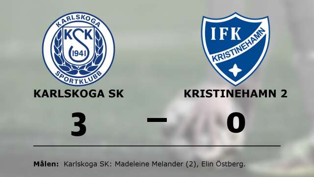 Karlskoga SK vann mot IFK Kristinehamn Fotboll