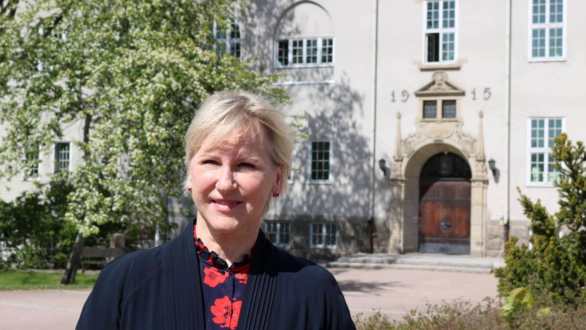 Utrikesminister Margot Wallström besökte Brogårdsgymnasiet i Kristinehamn under fredagen.
