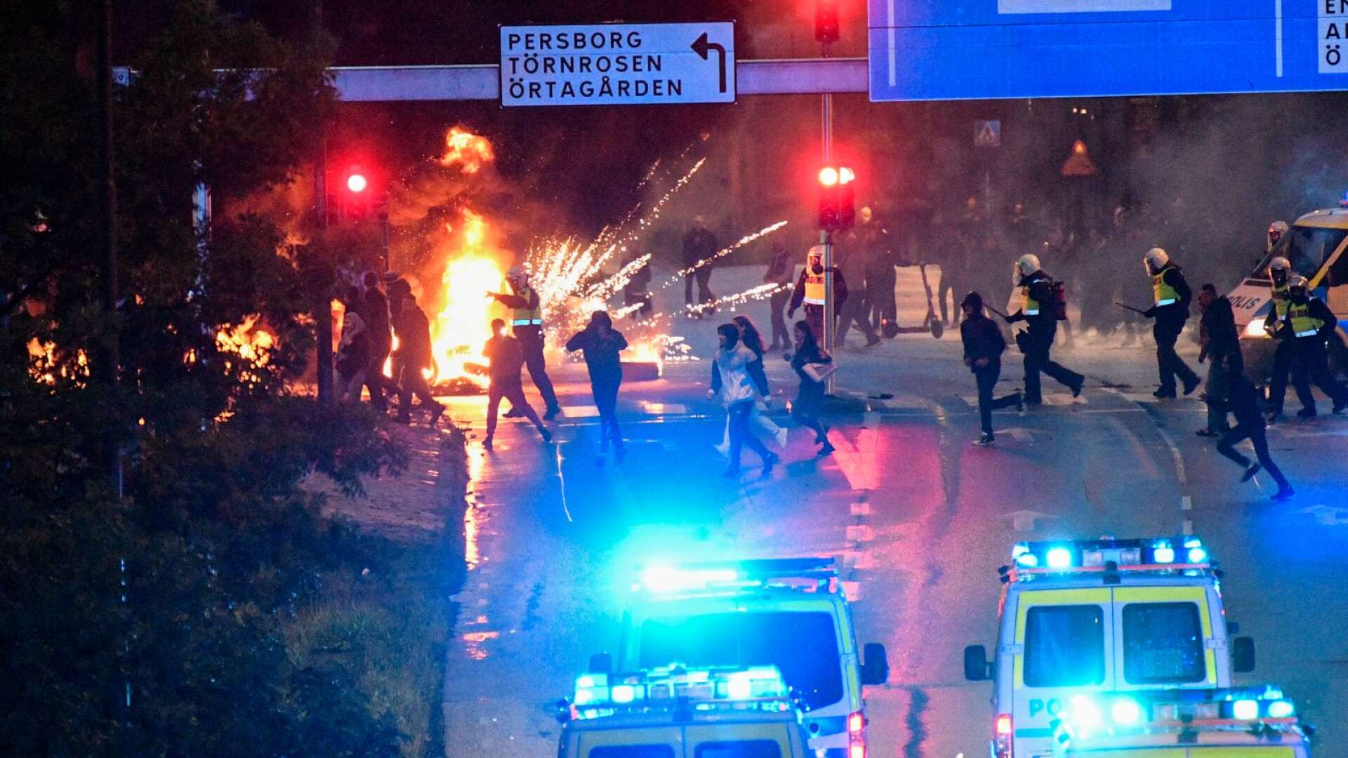 Kravaller i Malmö den 28 augusti.