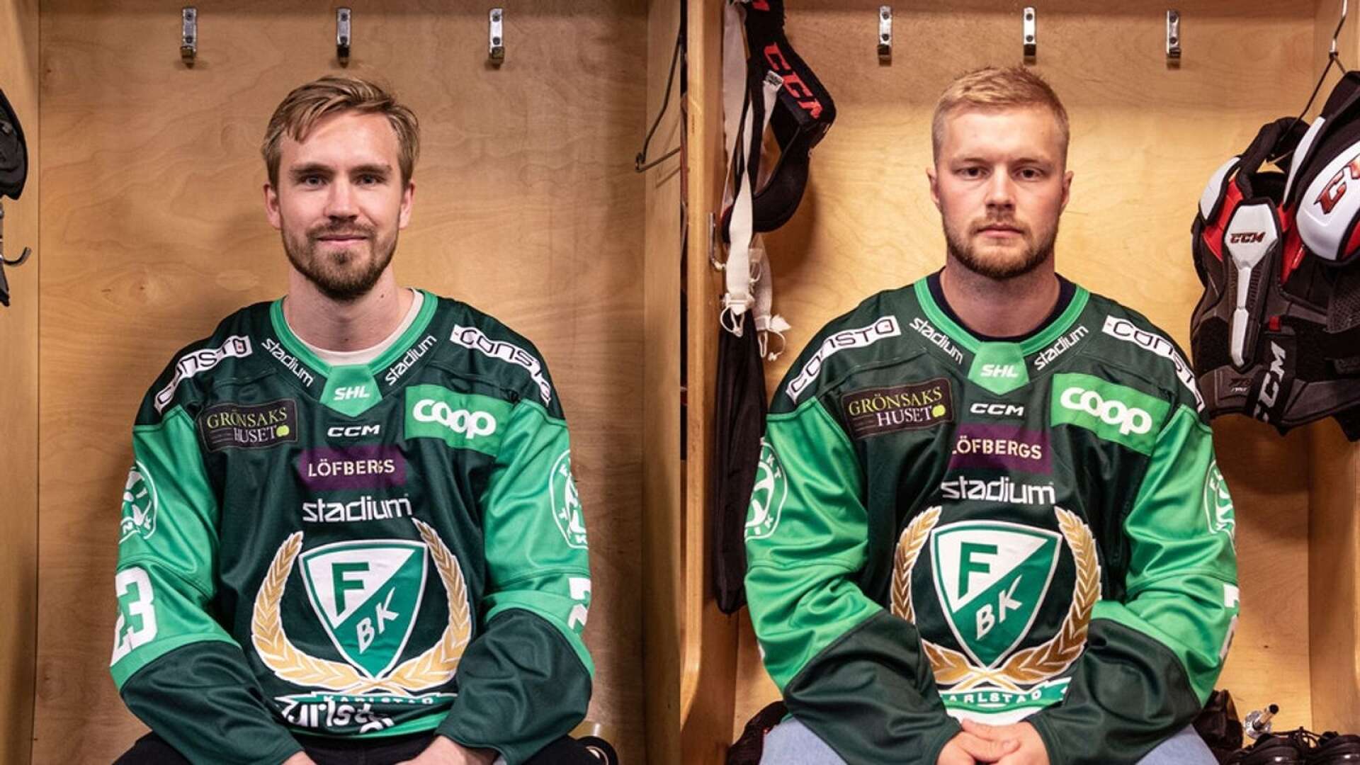 August Tornberg och Axel Bergkvist är klara för spel i Färjestad.