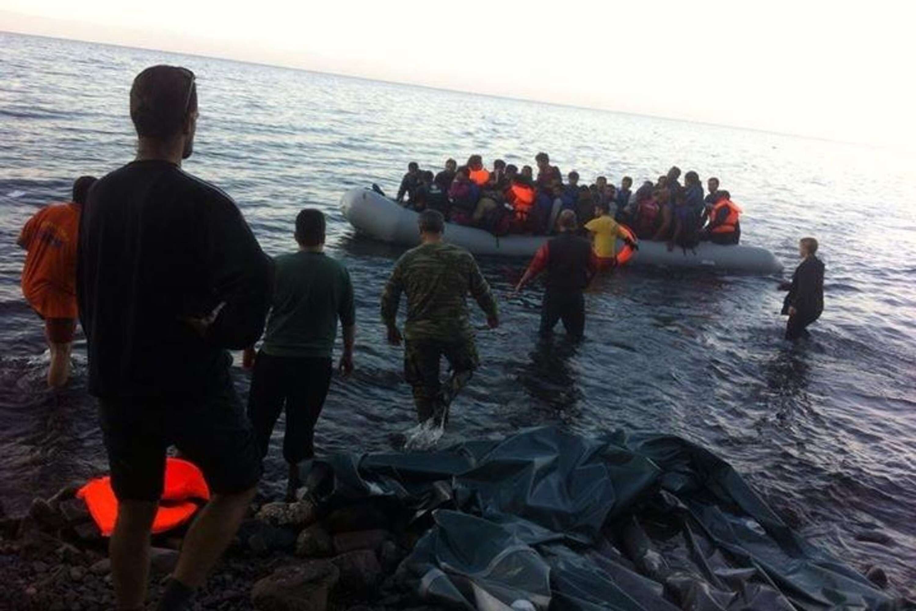 Båtarna som nådde Lesbos stränder var ofta överbelamrade.