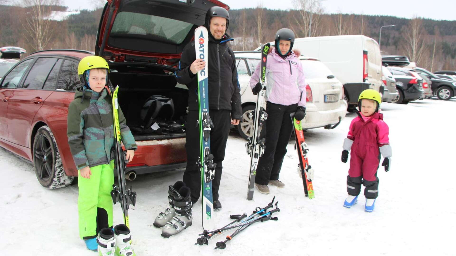 Familjen Treuthardt från Mölndal: Fabian, 9, Thomas, Annette och Alicia, 9.
