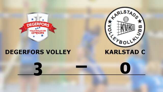 Degerfors Volley Orion vann mot Karlstads Volleybollklubb