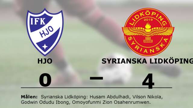 IFK Hjo förlorade mot Syrianska FK Lidköping