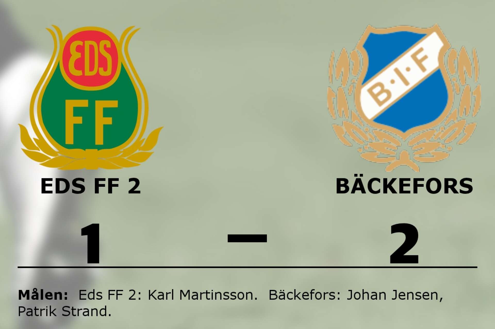Eds FF 2 förlorade mot Bäckefors