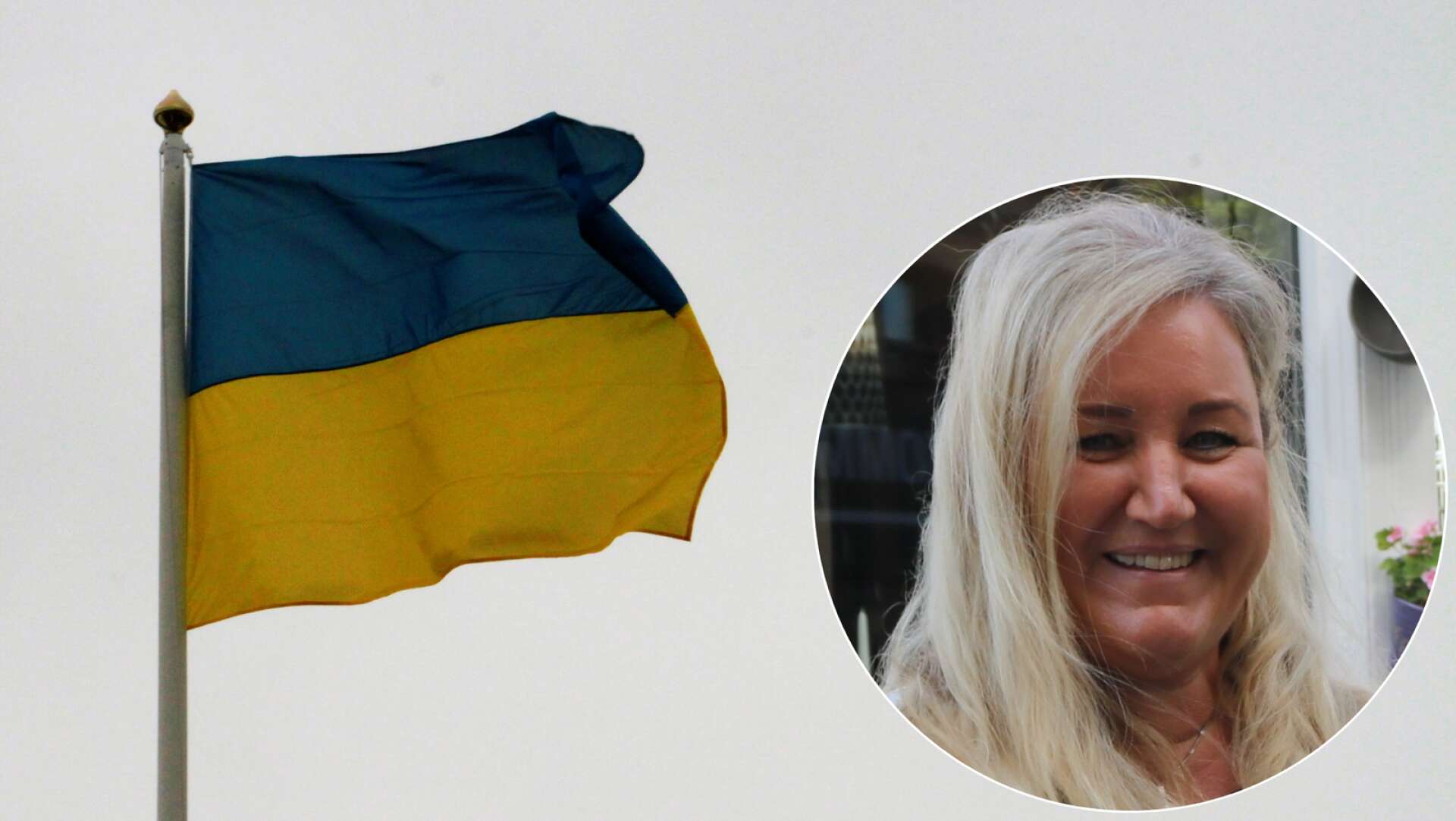 Marie Oudin säger att Ukrainas flagga ska vaja åtminstone veckan ut.