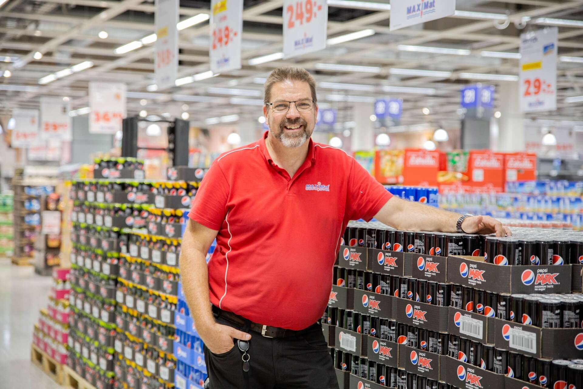 Maximats butikschef Thomas Nilsson kan se att antalet norska kunder minskar. 