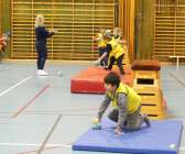 Under sportlovet kunde Säfflebarnen testa handboll i Tegnérhallen - Handbollsförbundet Väst fanns på plats. 
