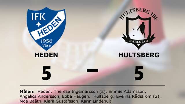 IFK Heden spelade lika mot Hultsberg IBF