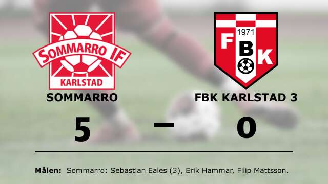 Sommarro IF vann mot FBK Karlstad