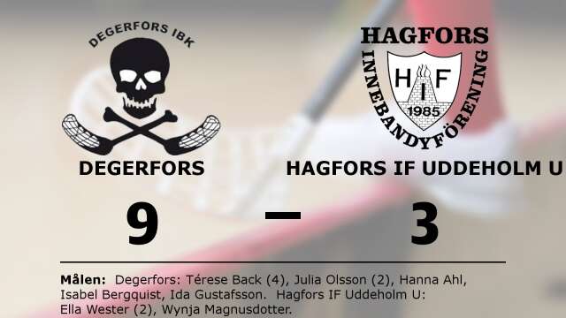 Degerfors IBK vann mot Hagfors IF Uddeholm