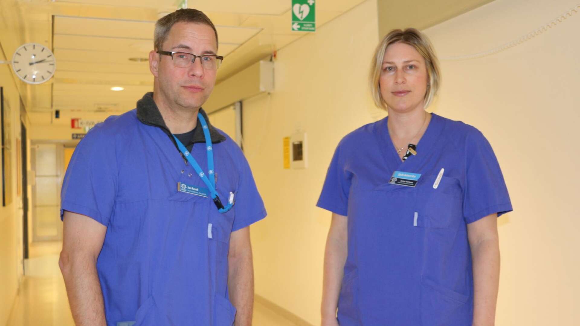 Jon Rosell, narkosläkare, och Jenny Karlsson, intensivvårdssjuksköterska, arbetar bland annat med organdonationer.