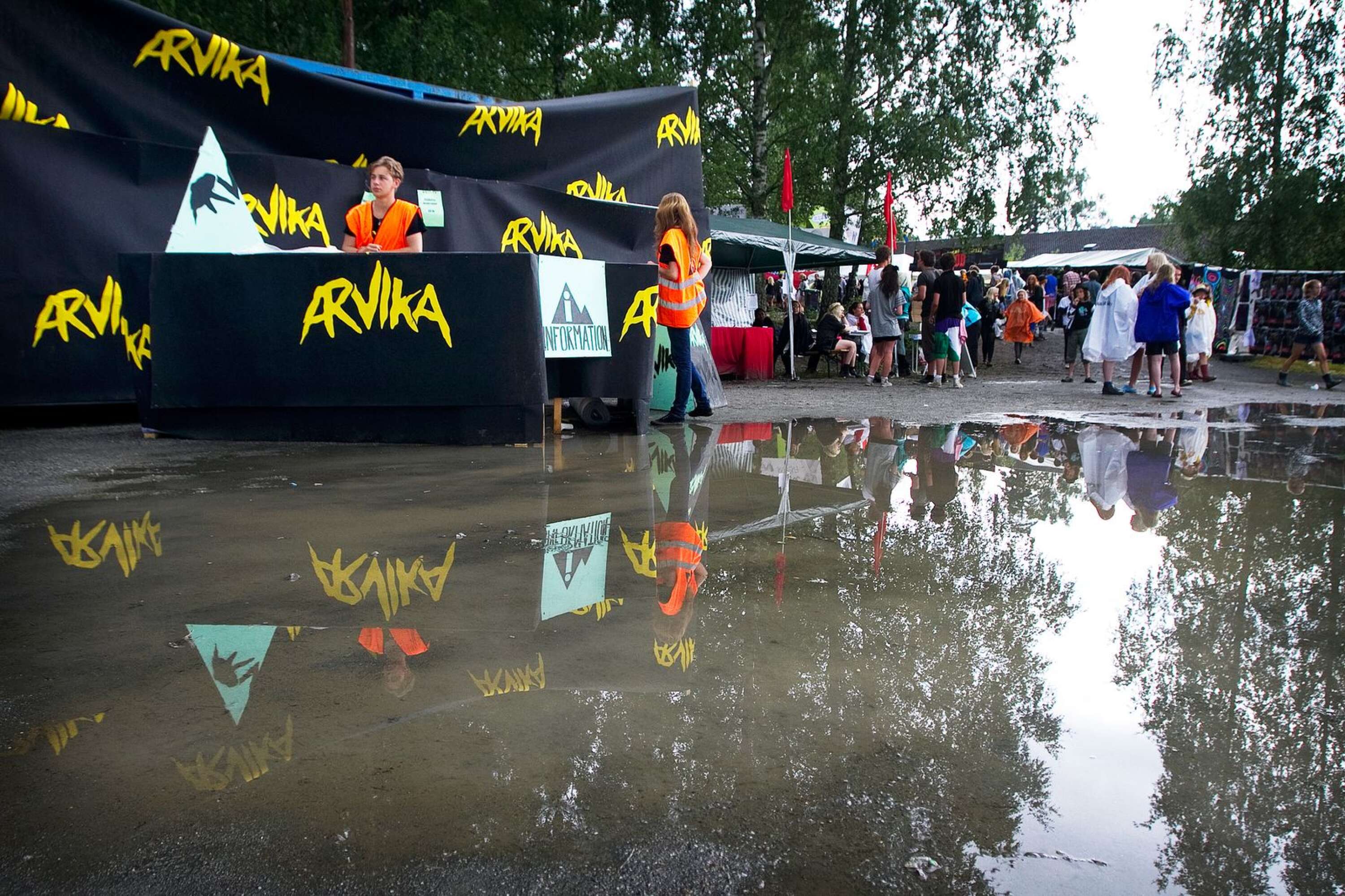 Det kom en del regn under Arvikafestivalen.