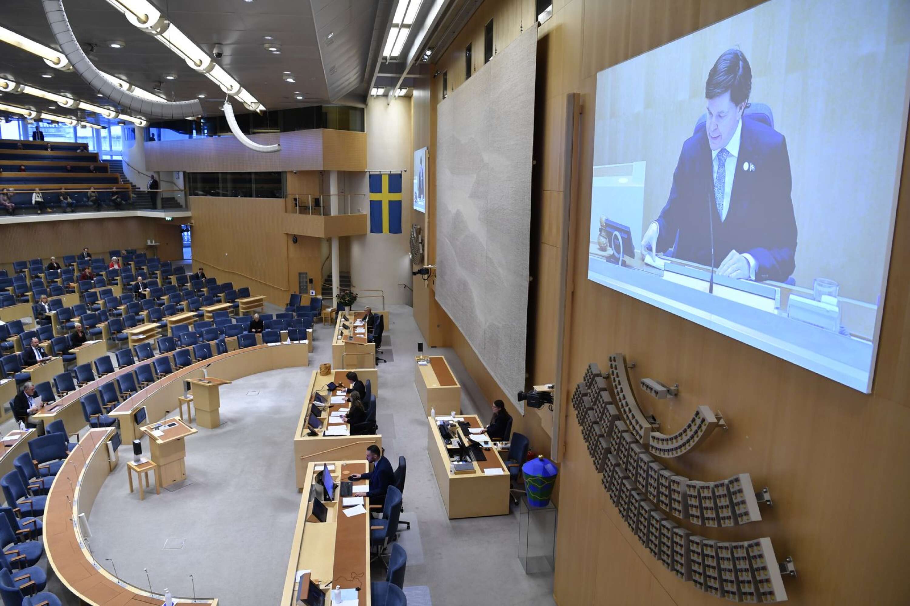 Det skapades historia i riksdagen på måndagen, när en majoritet röstade för misstroende mot statsminister Stefan Löfven. (Bilden tagen vid ett annat tillfälle).