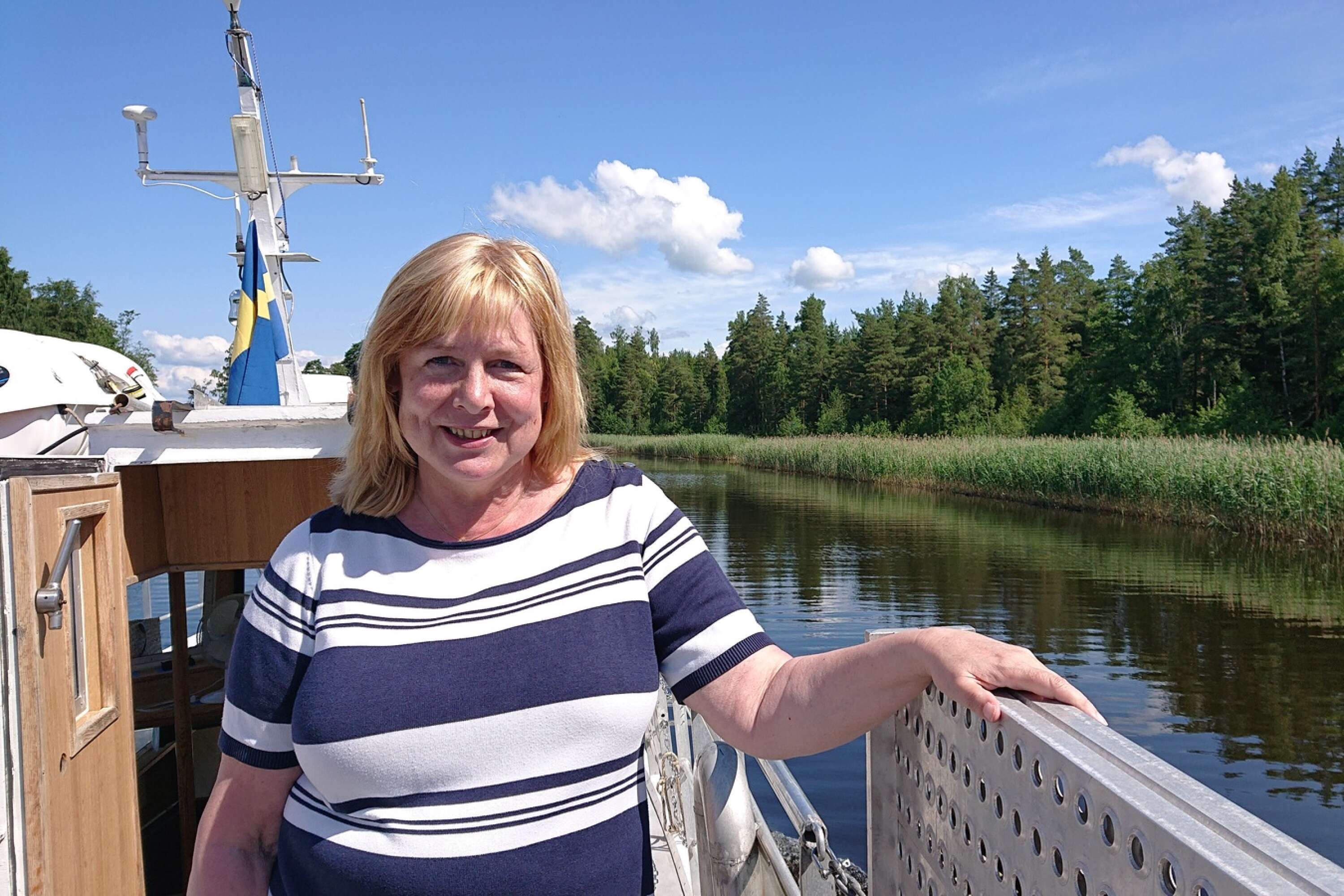 Marita Närtell, turiststrateg, Karlstads kommun, har jobbat med att ta fram den guidade turen på linje 98. 