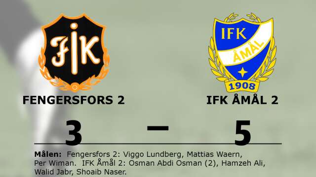 Fengersfors IK förlorade mot IFK Åmål